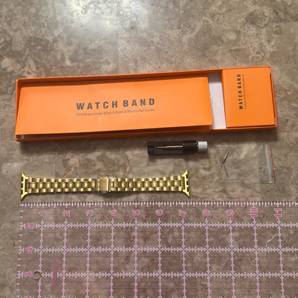 Gold Tone Stainless Steel Apple watch band